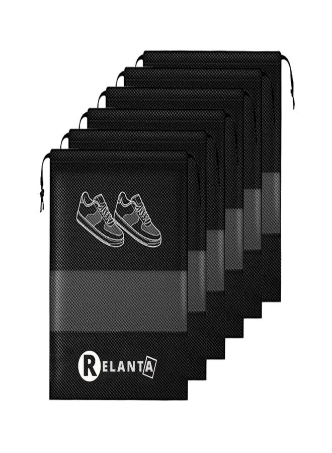 Relanta Shoe Bags for Travel (Pack of 6) - 13x17.3 Inch Shoe Storage Organizer Pouches for Men & Women | Waterproof, Dustproof, Reusable Shoe Covers for Travel, Closet, Luggage - Image 1